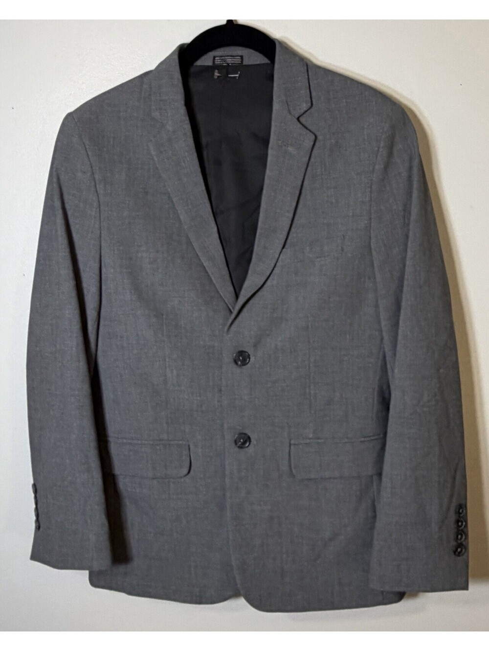 Calvin Klein Single Breasted Classic Grey Blazer 2 Button Close Boys Size 16 GUC
